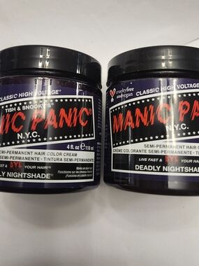 2 New Manic Panic Deadly Nightshade Semi-Permanent Hair Color - Deep Purple